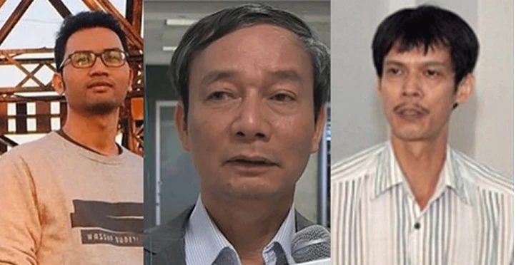 Le Huu Minh Tuan (vlevo), Nguyen Tuong Thuy (uprostřed), Pham Chi Dung (vpravo).