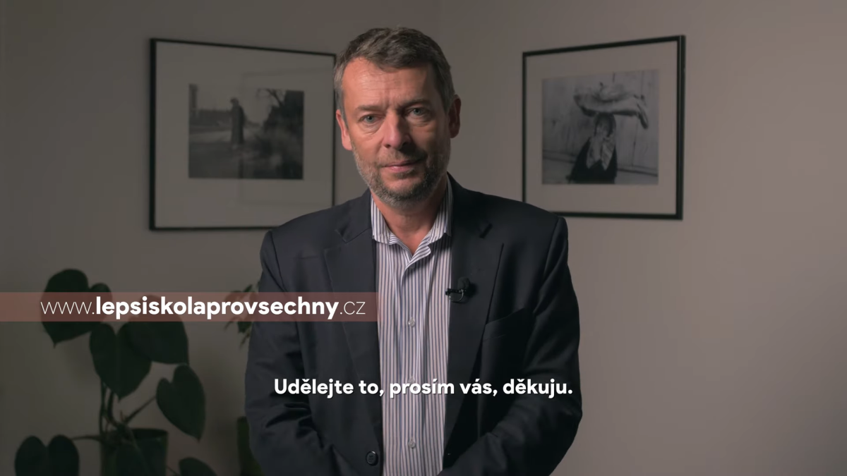 Dejme dětem šanci na lepší vzdělání a život, říká Šimon Pánek ke sbírce Lepší škola pro všechny