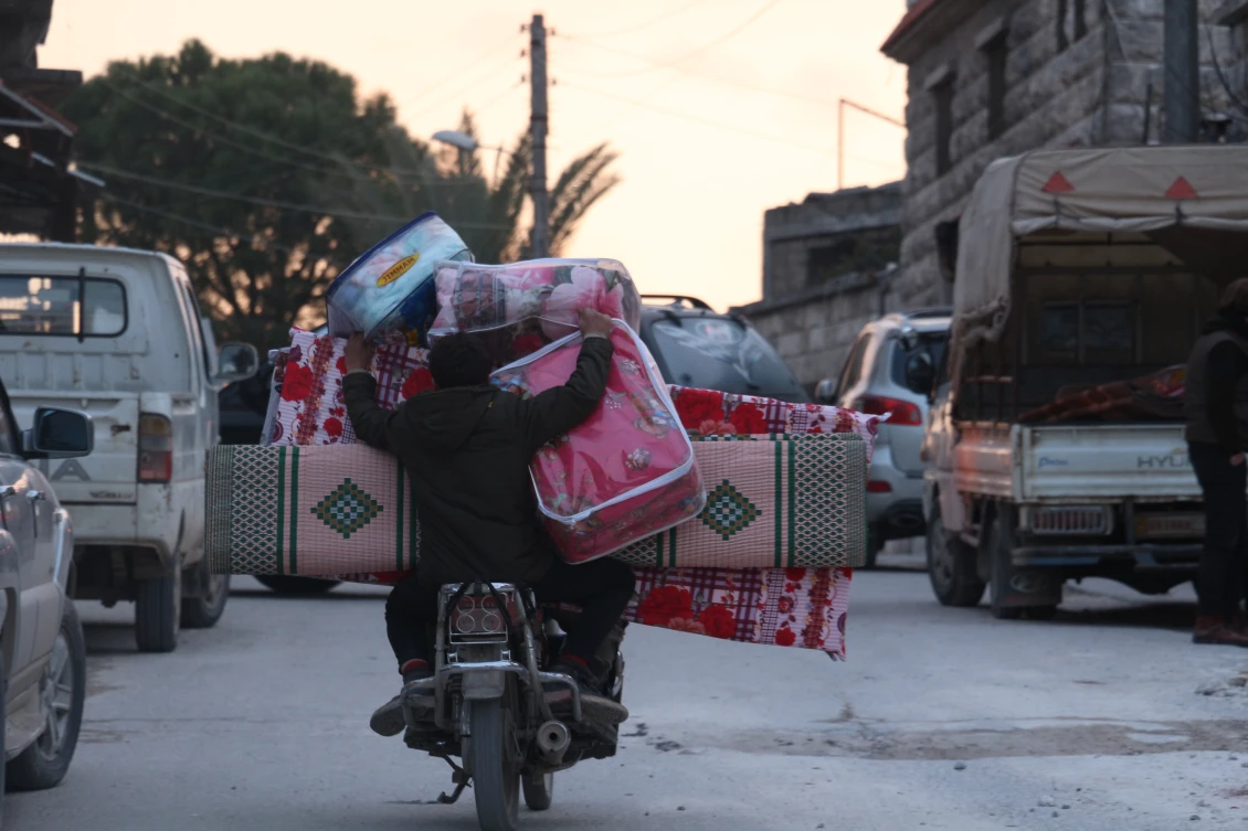 Bringing material support to Yacoubia in north-western Syria.