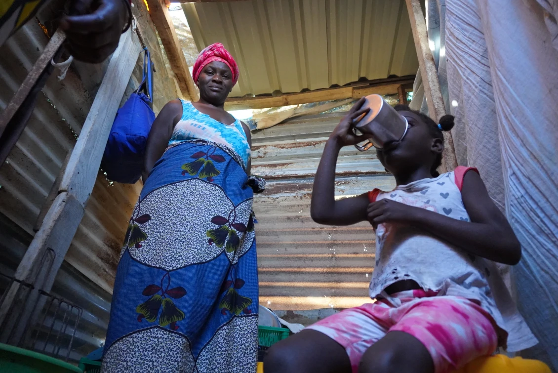 Feliciana's family has no access to clean water; the only source is a hole in the ground one hour away from her home.