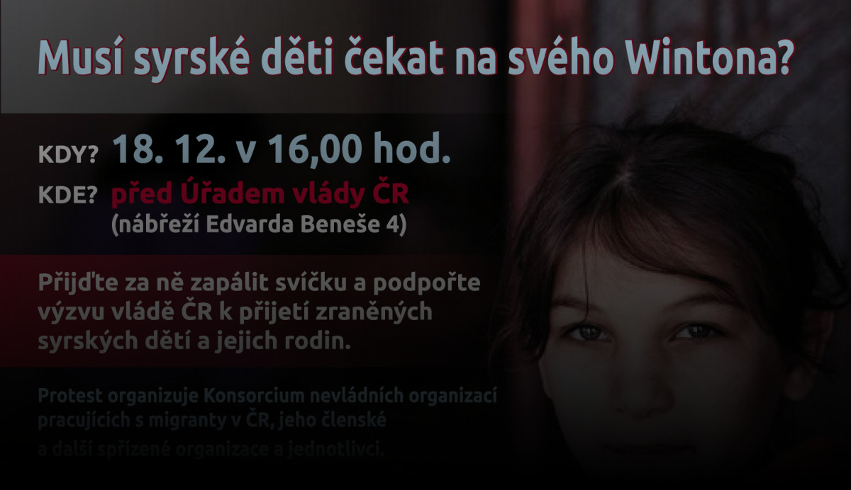 TZ: Musí syrské děti čekat na svého Wintona? Demonstrace za přijetí syrských uprchlíků