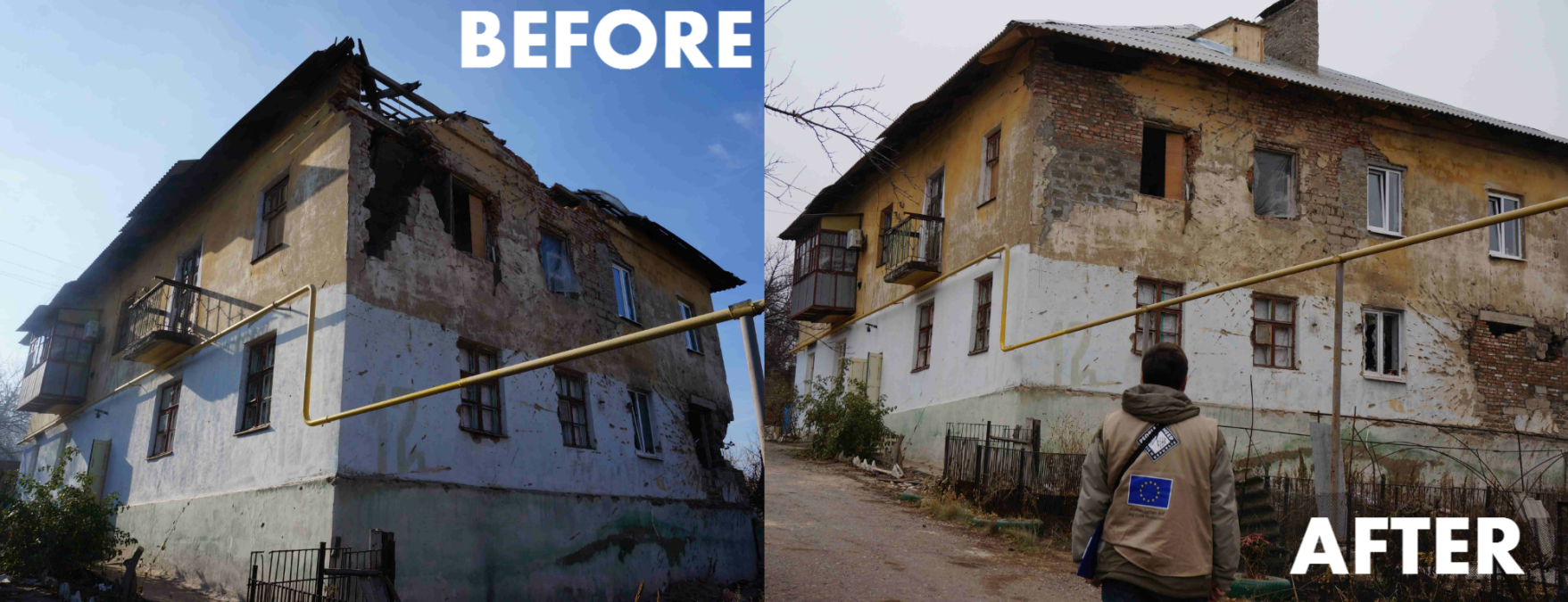 Člověk v tísni už na východě Ukrajiny opravil 500 válkou zničených domů, do konce ledna jich bude 700