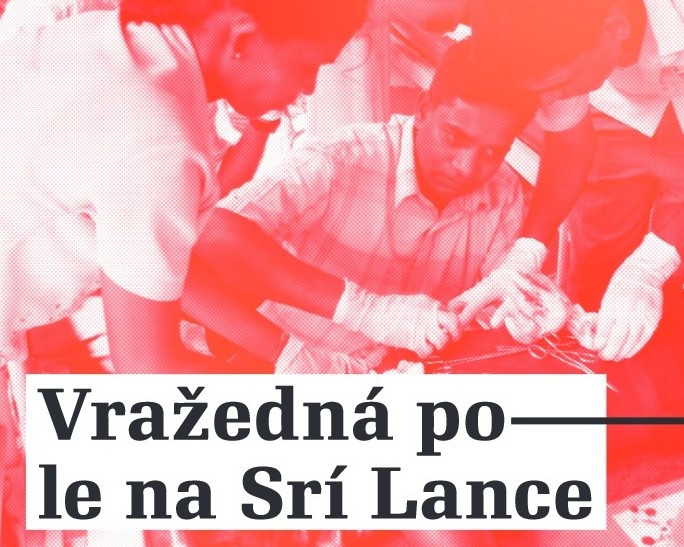 Projekce filmu Vražedná pole na Srí Lance