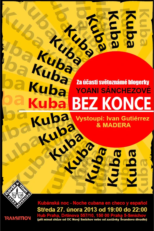 Kubánská blogerka Yoani Sanchez vystoupí na kubánském večeru Kuba bez konce