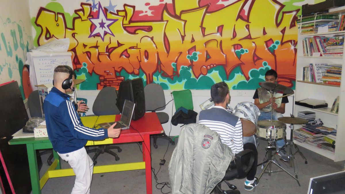 Hudební zkušebna v Klubu Křižovatka