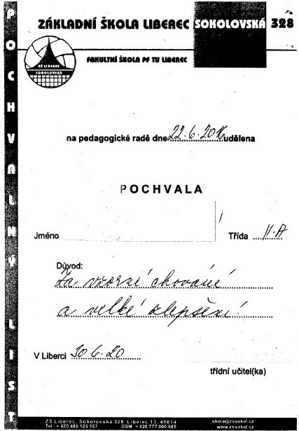 Jak dlouhá cesta je od pětek k vyznamenání?