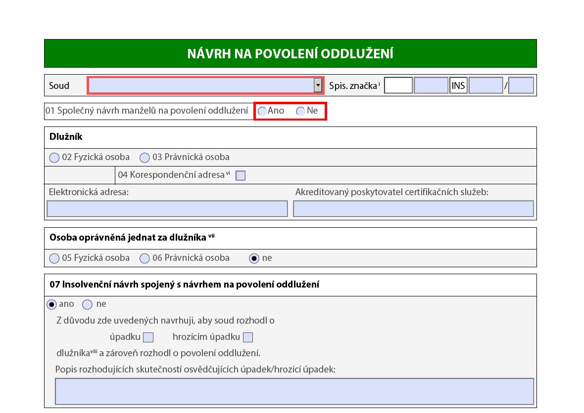 Snad pomůže oddlužení