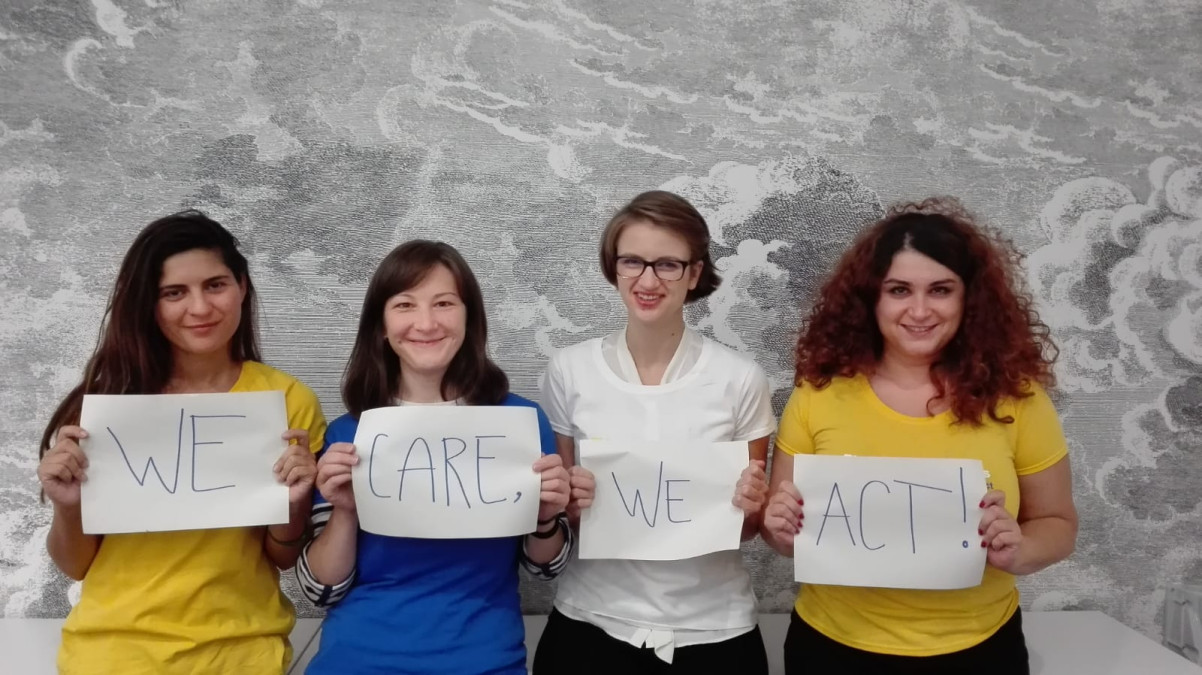 Dobrovolnice Člověka v tísni v rámci iniciativy EU Aid Volunteers