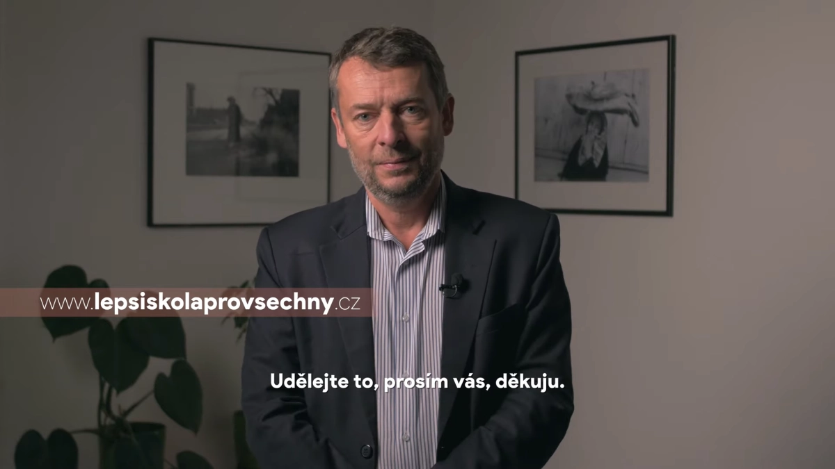 Dejme dětem šanci na lepší vzdělání a život, říká Šimon Pánek ke sbírce Lepší škola pro všechny