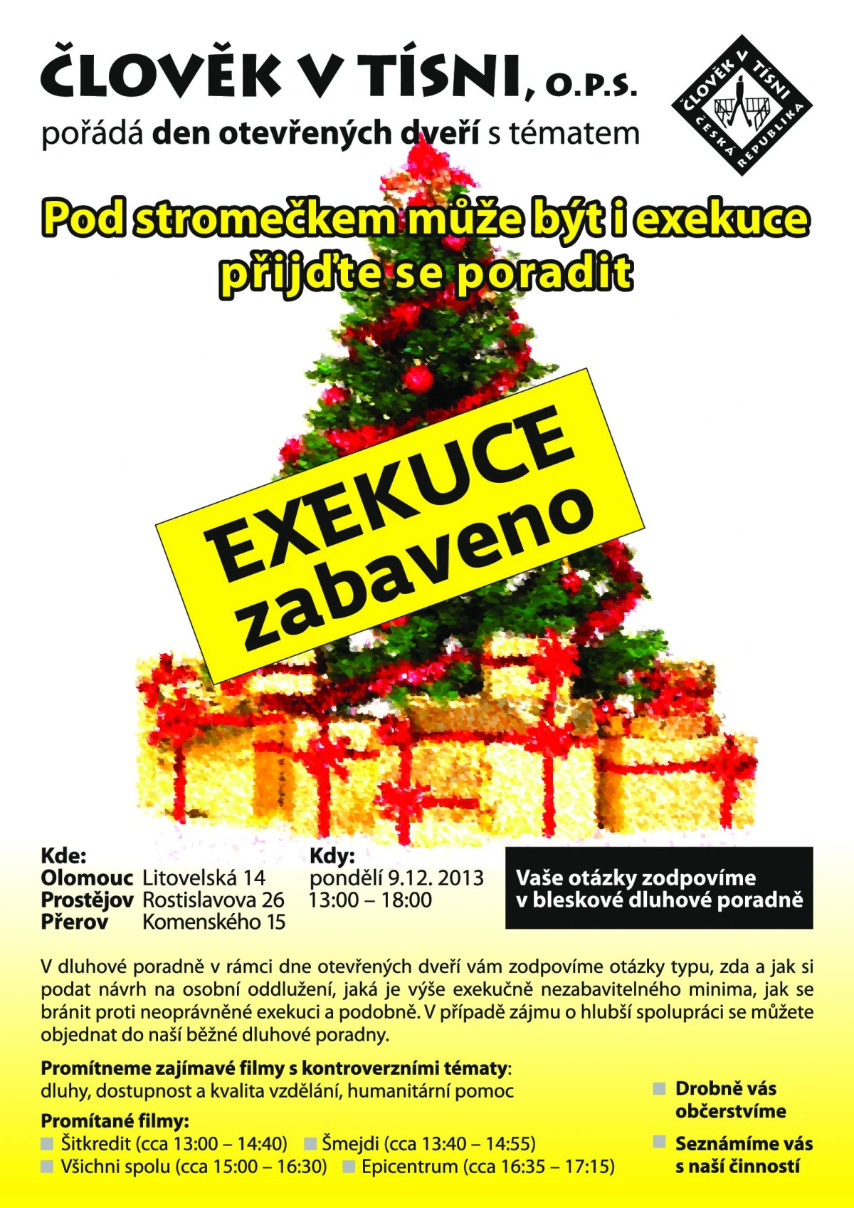 Místo dárků exekuce?  Poradíme Vám, jak na dluhy…