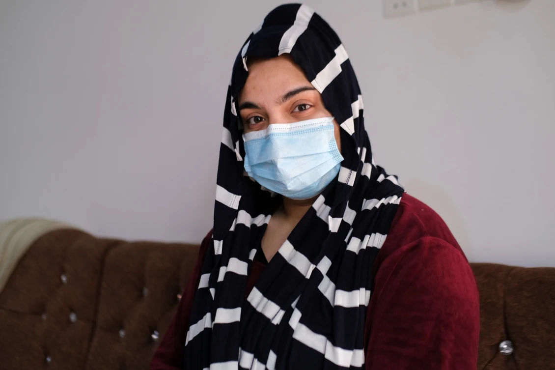 Safa, 25 let, ve svém domě v iráckém Bejdží.