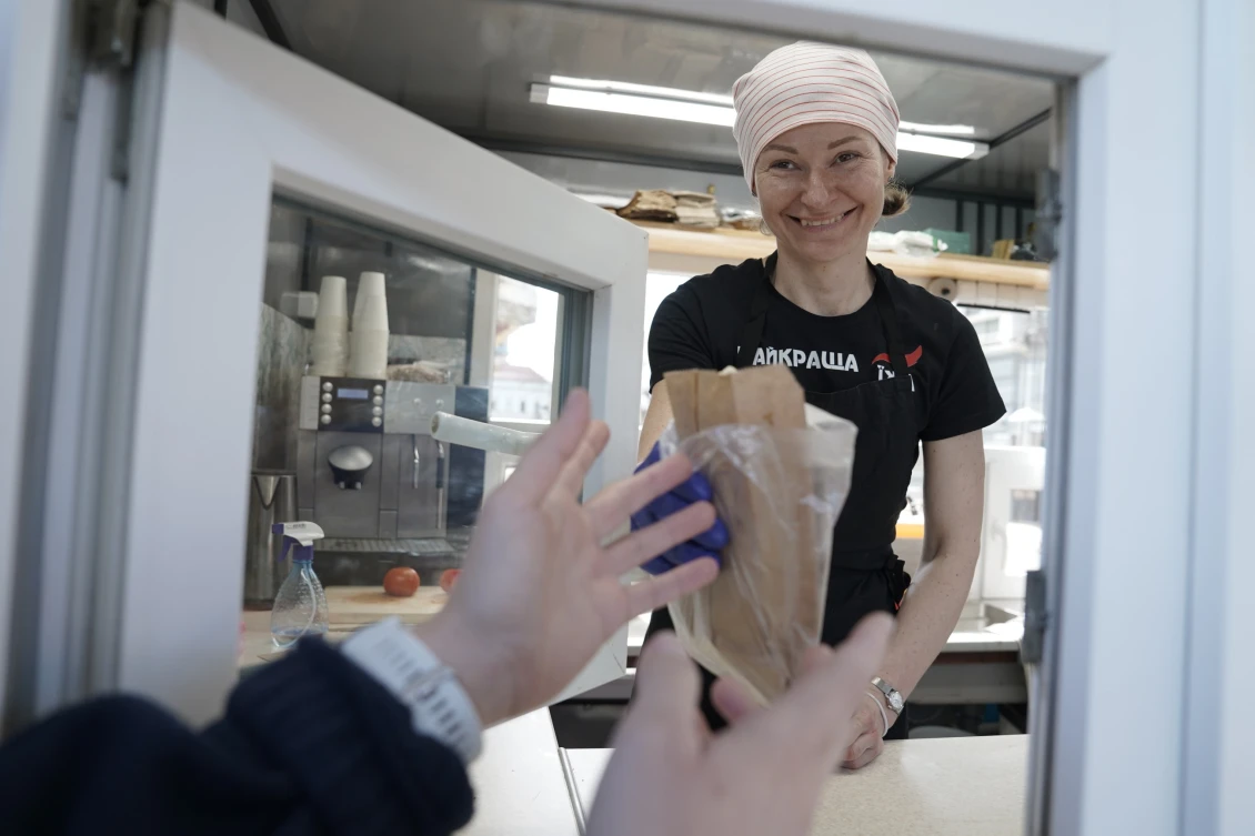Olena Petaieva, zakladatelka Hedgehog Fast Food.  