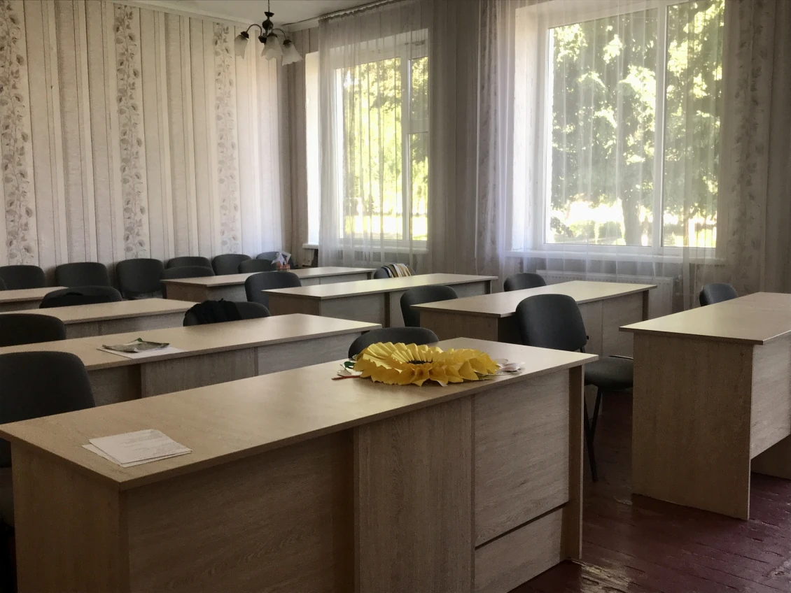 Zrekonstruovaná učebna na Boromejském gymnáziu.