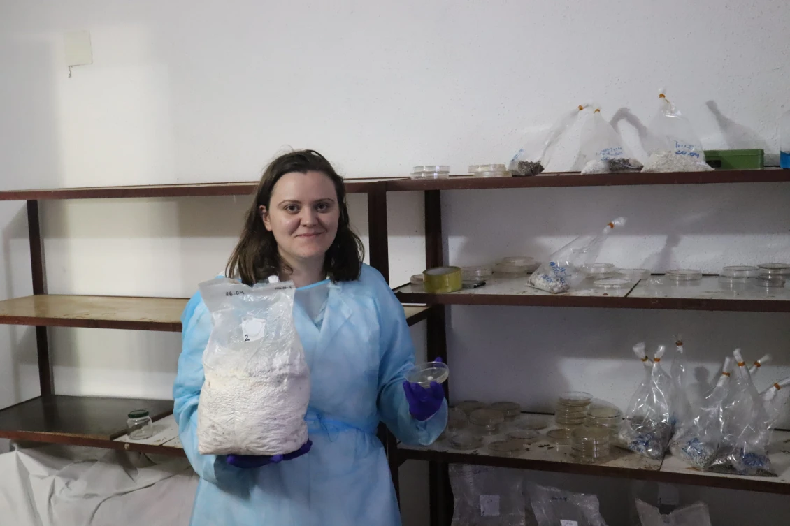 Kristina ve své laboratoři