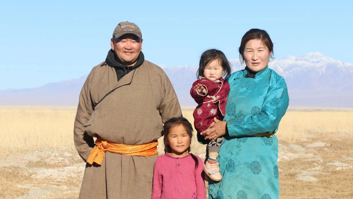 Rodina pana Byambadorj z provincie Khovd