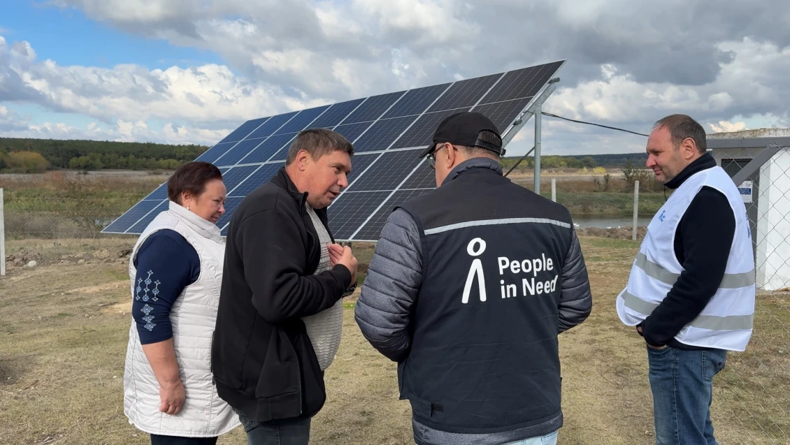 Instalace solárních panelů ve Velyko Oleksandrivska