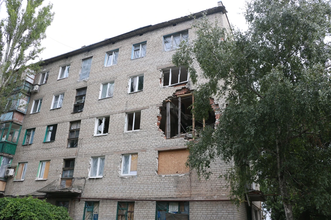 Město Avdějevka se nachází na bojové frontě