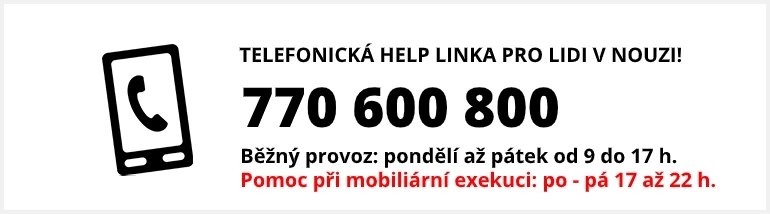 Na helplinku Člověka v tísni 770 600 800 volejte od PO do PÁ od 9 do 17 hodin