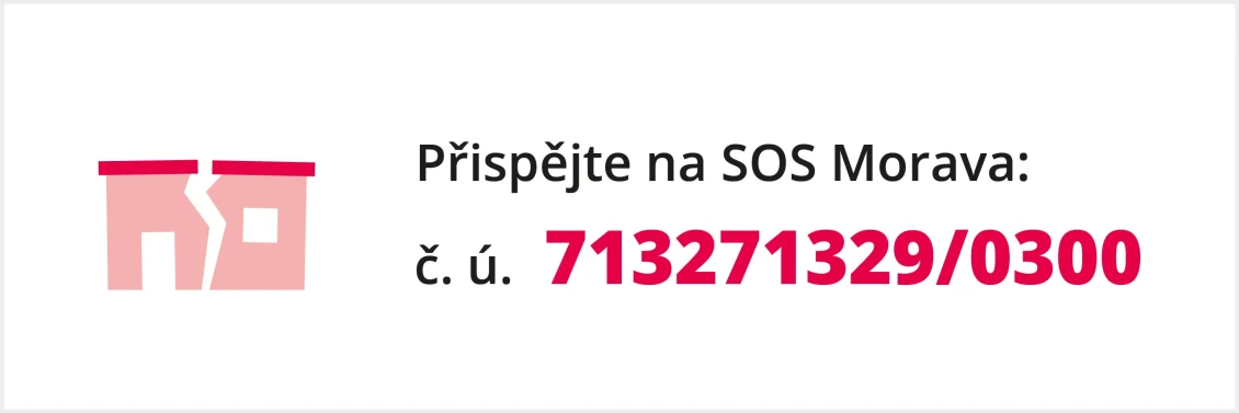 Konto 713271329/0300 je určeno výhradně na pomoc po ničivém tornádu na Moravě. Proto nemusíte zadávat variabilní symbol, jak u jiných dobročinných organizací. IBAN pro příspěvky ze zahraničí CZ3903000000000713271329 / SWIFT kód: CEKOCZPP